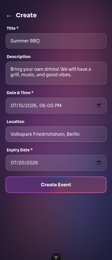 Create Event